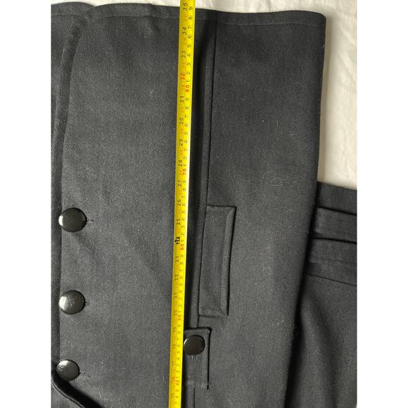 Giacca Gallery Company Women's Wool Black Button Down Coat Size Medium - Picture 3 of 7